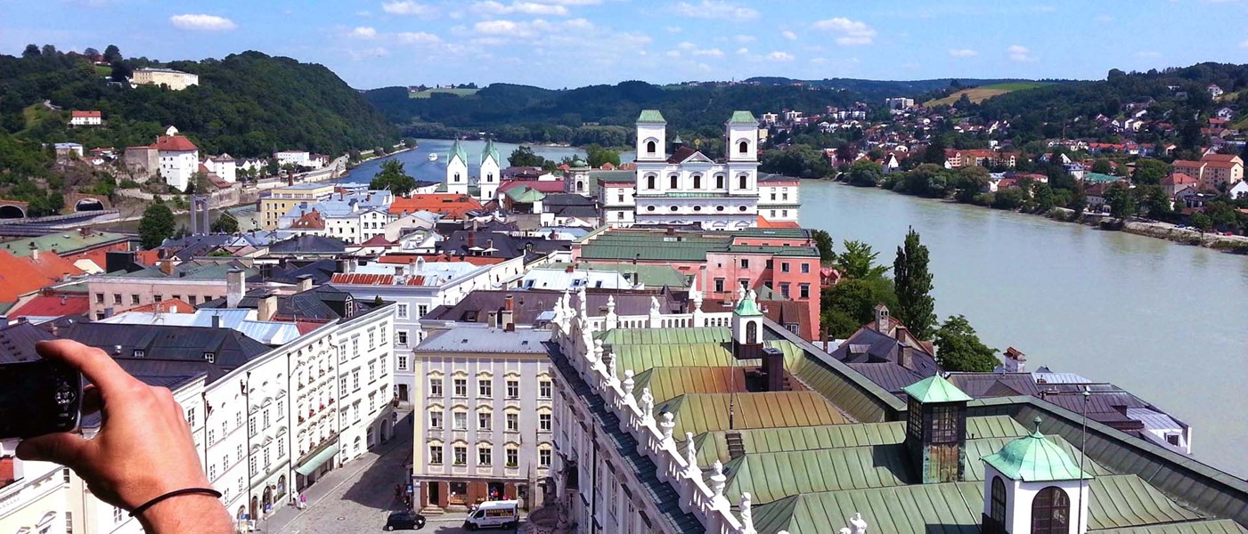 Passau, Altstadt, Ortsspitze, Residenzplatz
